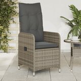 Maison Chic Nastavljiv Vrtni Stoli - Stol za vrt z blazinami siv poli ratan JS35, (21877795) | Shoptok.si
