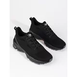 DK Black men's sports shoes with thick sole