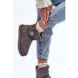 Boto Women's Padded Snow Boots With Decoration Grey Siriol | Eponuda.ba
