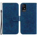 INORCO Za TCL 408 usnjena torbica za telefon stojalo denarnica ovitek za mobilni telefon z vtisnjenim metuljem v obliki vrtnic, (22033006) Cene