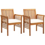  5-dijelni vanjski blagovaonski set s jastucima bagremovo drvo | shoptok.hr