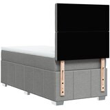  Okvir kreveta s oprugama i madrac svjetlosivi 80x200cm tkanina | shoptok.hr