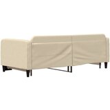  Dnevni krevet na razvlačenje krem 90 x 200 cm od tkanine | shoptok.hr