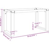  Noge za stolić za kavu s O-oblikom 70x30x43 cm čelik | shoptok.hr