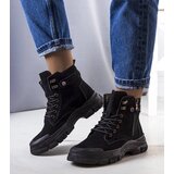 Gemre Pirangi black insulated eco-suede ankle boots | ePonuda.com