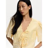 Reserved Bluza s čipkastim detaljima - svjetložuto | shoptok.hr