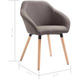  Blagovaonske stolice od tkanine 6 kom bež | shoptok.hr