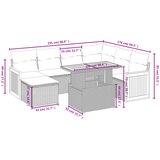  8-dijelni set vrtnih sofa od poliratana s jastucima sivi | shoptok.hr