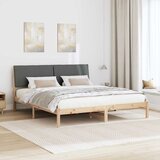  Okvir kreveta smeđe i tamnosivo 180 x 200 cm Masivna borovina | shoptok.hr