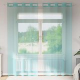 Voile zavjese s ušicama 2 kom tirkizne | shoptok.hr