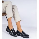Gemre Black patent leather moccasins adorned with rhinestones Margusto | shoptok.hr
