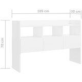  Komoda bijela 105 x 30 x 70 cm od konstruiranog drva | Eponuda.com