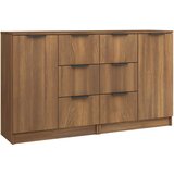 Maison Chic Komoda - Predalnik 2 kosa rjav hrast 60x30x70 cm konstruiran les, (21720485) | Shoptok.si