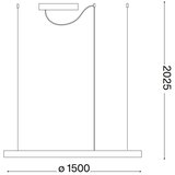 Ideal Lux led luster na sajli oracle slim LED/29W/230V 2700K, prečnik 50 cm, crna | Eponuda.com