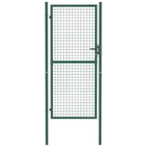 vidaXL Vrata za ograjo iz jekla 100x200 cm zelena | Shoptok.si