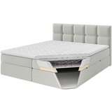 MID.YOU POSTELJA Z VZMETNICO 200 cm x 220 cm , leseni material, les, tekstil temno modra | Shoptok.si