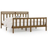 Furnova Posteljni okvir medeno rjav iz borovine 200x200 cm, (21939840) | Shoptok.si