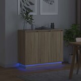  LED komoda Sonoma hrast 90 x 32 x 75 cm Konstruirano drvo | shoptok.hr