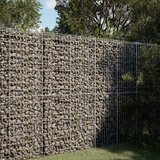 vidaXL Gabionska ko&scaron;ara s pokrovom 100x100x200 cm pocinkano železo cene