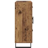 vidaXL Strani šal Star les 69,5 x 34 x 90 cm Inženirski les in železo | Shoptok.si
