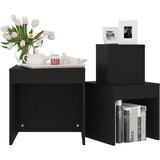  Komplet mizic 3 kosi črne barve iverna plošča, (20712571) | Shoptok.si