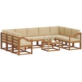  Set vanjskih sofa 10 kom. Prirodna i bež | shoptok.hr