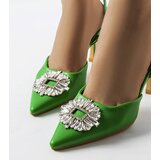 Gemre Green stilettos with Moïse rhinestones | Shoptok.si
