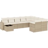 Maison Chic Seti vrtnega pohištva - Vrtna garnitura - Vrtni pohištvo set 10-delna z blazinami bež poli ratan, (21821828) | Shoptok.si
