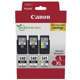 Canon 540L x2/CL-541XL Skupno pakiranje/3-pakiranje/Visok donos/črna, barvna (cianova, škrlatna, rumena)/originalna/kartuša s črnilom 5224B017 | Shoptok.si