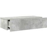 vidaXL Stenska polica s predali betonsko siv 60x26,5x15 cm inž. les | Shoptok.si