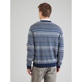 Iriedaily Pulover 'Mineo' modra / marine / petrol / bela | Shoptok.si
