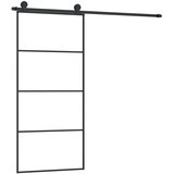  Klizna vrata s priborom 90 x 205 cm od ESG stakla i aluminija | shoptok.hr