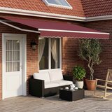  Električna retraktabilna tenda Burgundska crvena 5 x 3 m | shoptok.hr