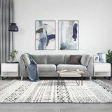 vidaXL Klubska mizica 2 kosa visok sijaj bela 50x46x50 cm inžen. les | Shoptok.si