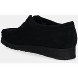 Clarks Originals Mokasinke od brušene kože za žene, boja: crna, ravni potplat | shoptok.hr