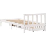 vidaXL Okvir kreveta bez madraca bijeli 90 x 190 cm masivna borovina | shoptok.hr