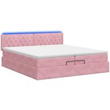  Krevet od pjene s madracem i LED-om Ružičasta 200 x 200 cm | shoptok.hr