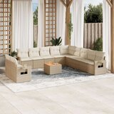 vidaXL 12-dijelni set vrtnih sofa od poliratana s jastucima bež | shoptok.hr