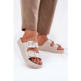 Zaxy Scented Ladies Slippers With Buckles And Glitter Beige | Shoptok.si