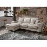 P & B KOTNA SEDEŽNA GARNITURA, rebrasti žamet bež | Shoptok.si
