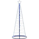 vidaXL Osvetljena novoletna jelka stožec 200 LED modra 182 cm | Shoptok.si