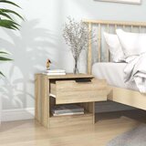  Noćni ormarići 2 kom boja hrasta sonome od konstruiranog drva Smeđa | shoptok.hr
