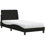 vidaXL krevet s madracem crni 80 x 200 cm od tkanine | shoptok.hr