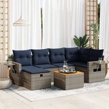 vidaXL 7-dijelni set vrtnih sofa sivi od poliratana | shoptok.hr