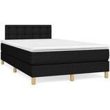  Box spring postelja z vzmetnico črn 120x200 cm blago, (20726039) | Shoptok.si