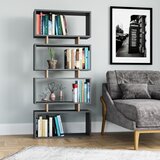 Hanah home Polica 72,5x161x25cm Antracit-Hrast | ePonuda.com