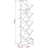  Polica za knjige u obliku drveta 6-nivo 30 x 18 x 100 cm | shoptok.hr