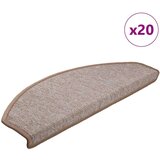  Otirači za stepenice 20 kom svijetlosmeđi 65x24x4 cm | shoptok.hr