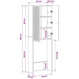  Kabinetska WC EDE Hrast sonoma 66 x 25,5 x 190 cm | shoptok.hr
