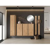 XORA VISEČA OMARA ZA ČEVLJE antracit, hrast artisan | Shoptok.si